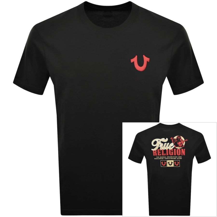 True Religion Retro T Shirt Jet Black | Mainline Menswear us